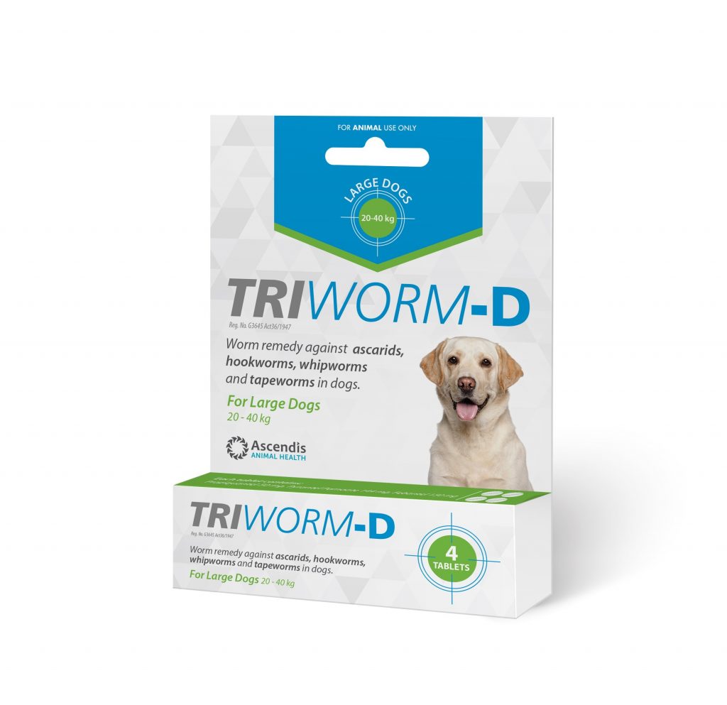 TRIWORM D Worming Remedy In Large Dogs 20 40kg AACL triworm-d-worming-remedy-in-large-dogs-20-40kg-aacl
