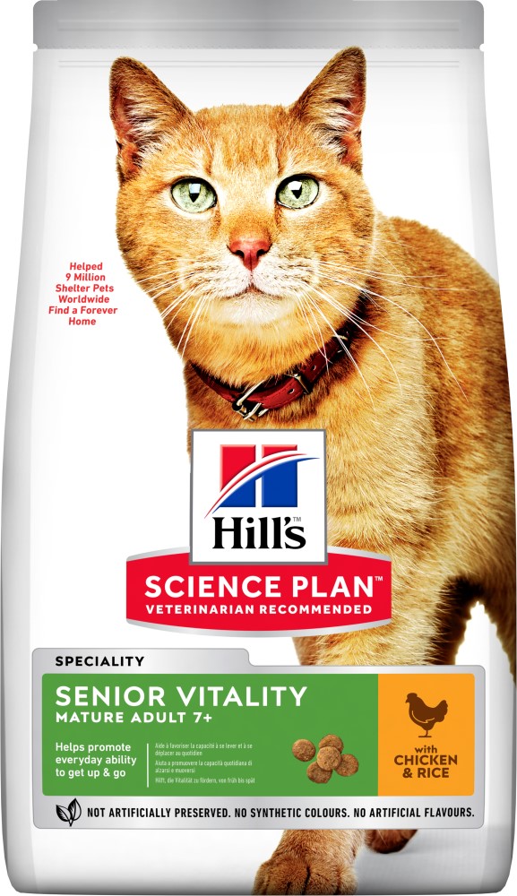 HILL'S SCIENCE PLAN Adult 7+ Senior Vitality Dry Cat Food Chicken Flavour –  AACL