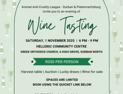 Sip for a cause: A wine tasting evening with Animal Anti-Cruelty League – Durban & Pietermaritzburg